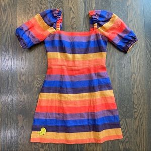 NEW FARM Rio multi-stripe Dress- Sz M